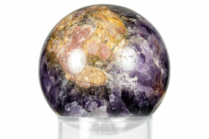 Polished Chevron Amethyst Sphere - India #359823